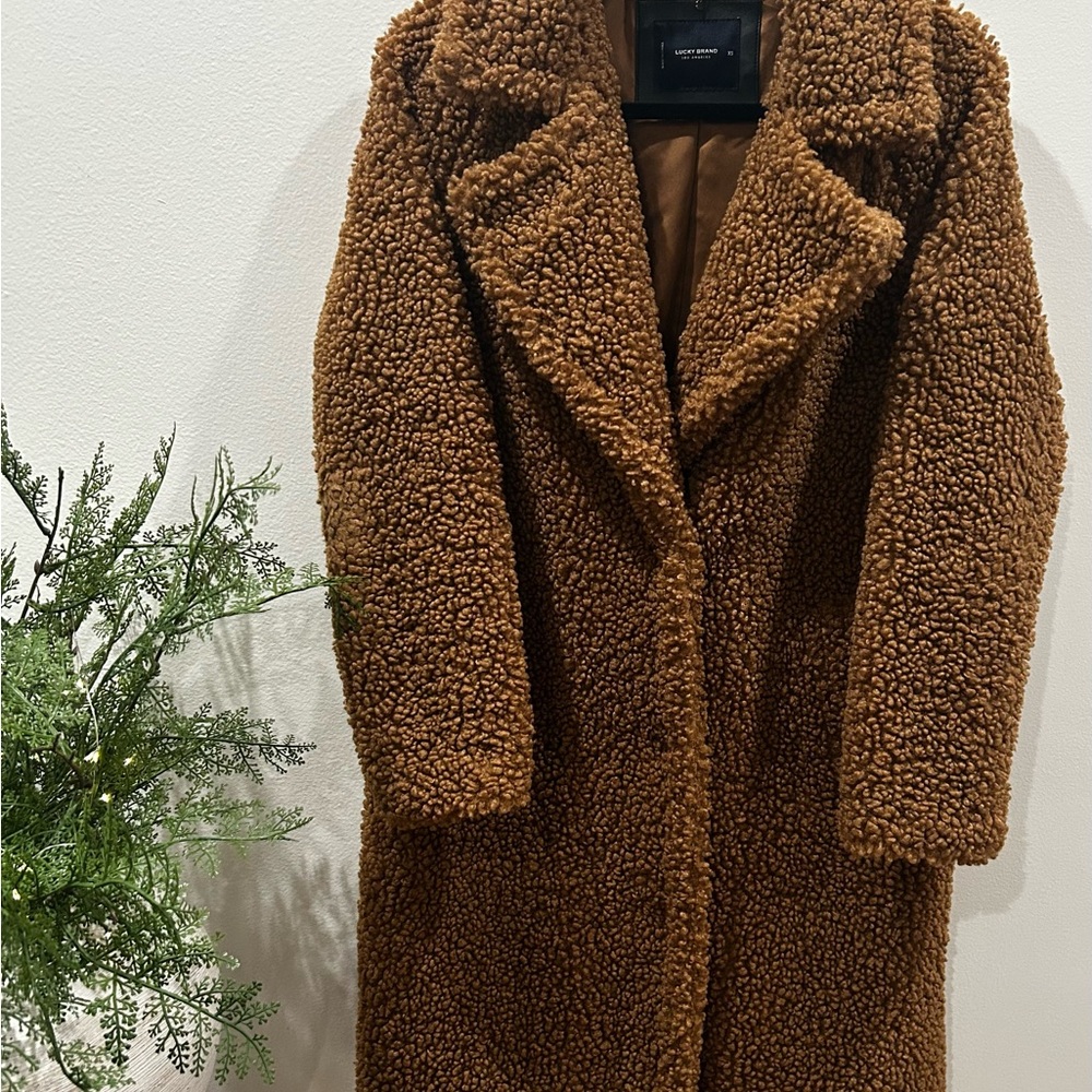 Warm, Cozy and Cute! LUCKY BRAND Faux Shearling Teddy Coat